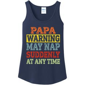 Papa Warning May Nap Suddenly At Any Time Grandpa Gift Ladies Essential Tank