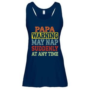 Papa Warning May Nap Suddenly At Any Time Grandpa Gift Ladies Essential Flowy Tank