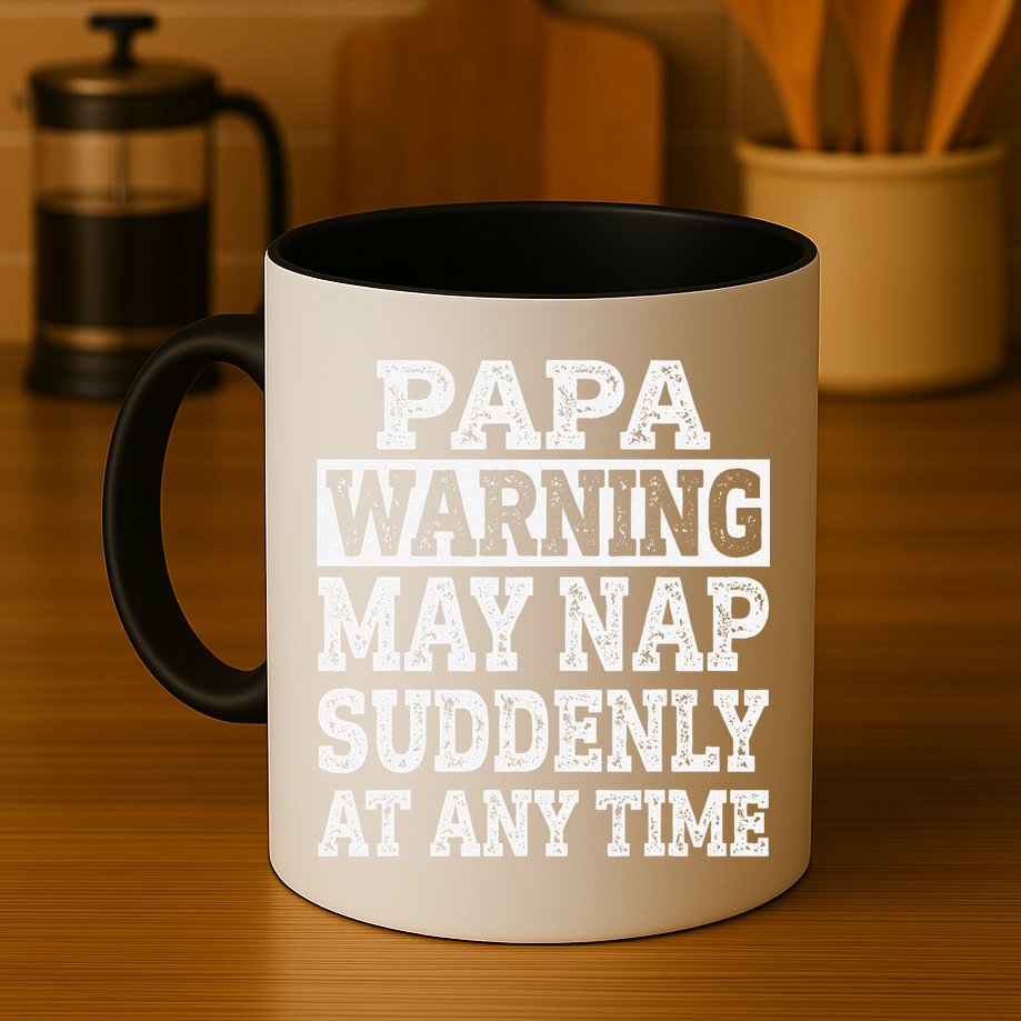 Papa Warning May Nap Suddenly At Any Time Grandpa Mug