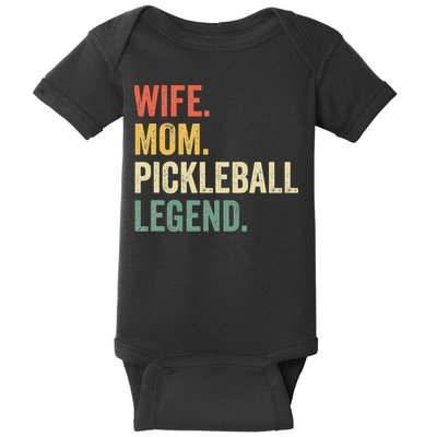 Pickleball Wife Mom Legend Vintage Mother's Day Baby Bodysuit