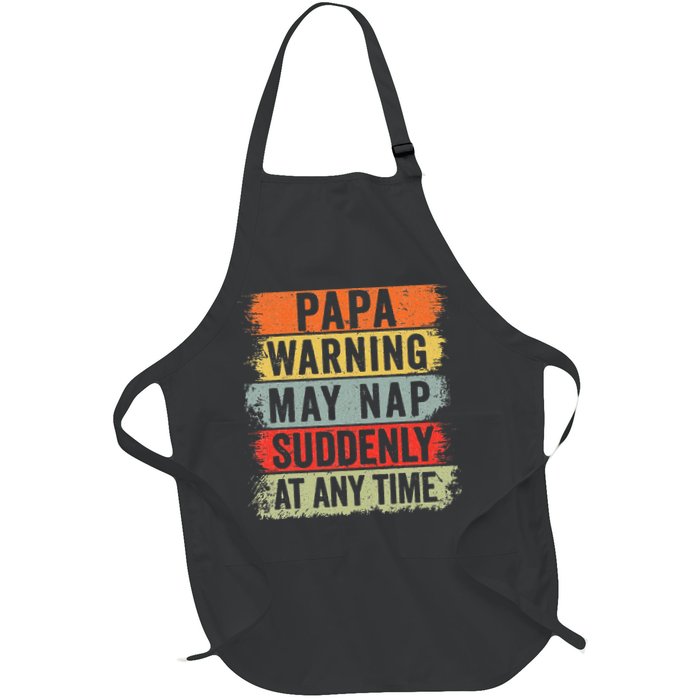 Papa Warning May Nap Suddenly At Any Time Apron