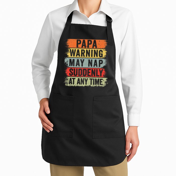 Papa Warning May Nap Suddenly At Any Time Apron