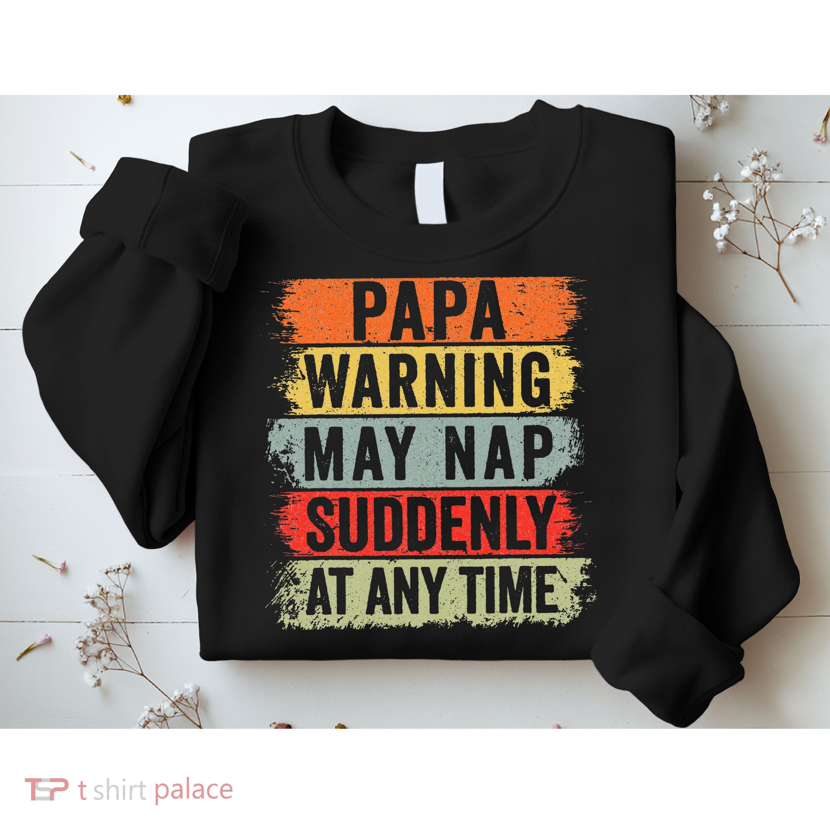 Papa Warning May Nap Suddenly At Any Time Sweatshirt