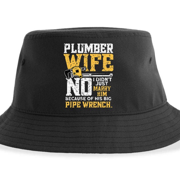 Plumbers Wife Marriage For Anniversary Funny Plumber Sustainable Bucket Hat