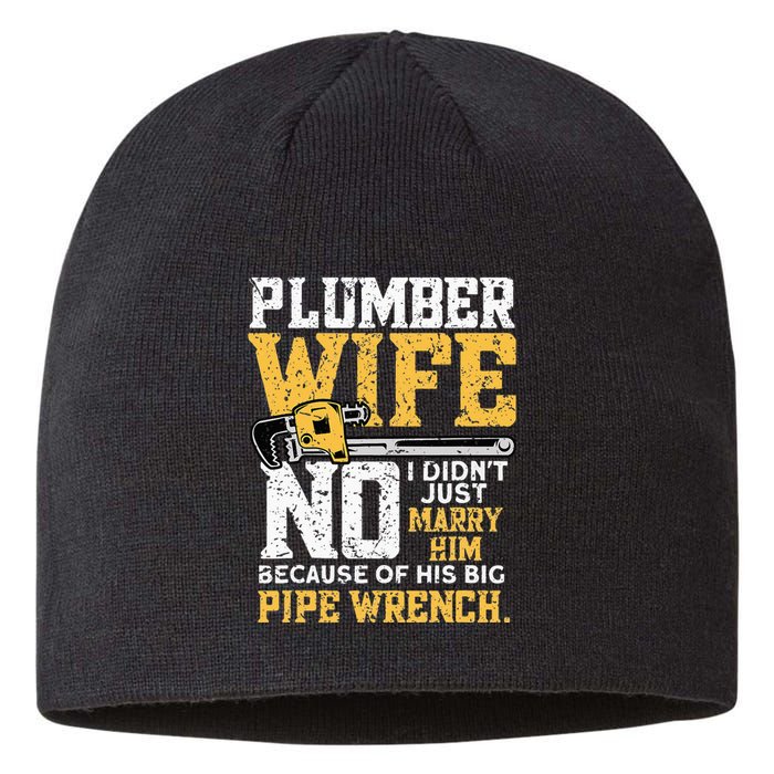 Plumbers Wife Marriage For Anniversary Funny Plumber Sustainable Beanie