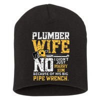 Plumbers Wife Marriage For Anniversary Funny Plumber Short Acrylic Beanie