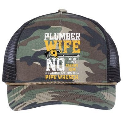 Plumbers Wife Marriage For Anniversary Funny Plumber Retro Rope Trucker Hat Cap