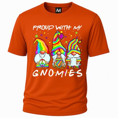 Proud With My Gnomies Lgbt Q Gnomes Gay Bi Sexual Pride Ally Funny Gift Cooling Performance Crew T-Shirt