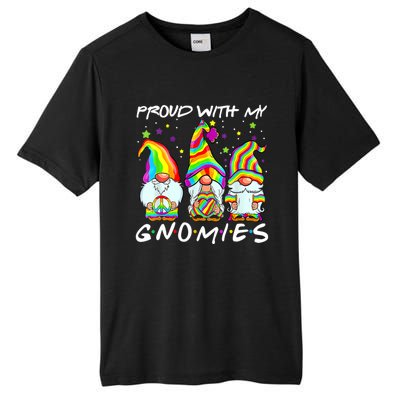 Proud With My Gnomies Lgbt Q Gnomes Gay Bi Sexual Pride Ally Funny Gift Tall Fusion ChromaSoft Performance T-Shirt