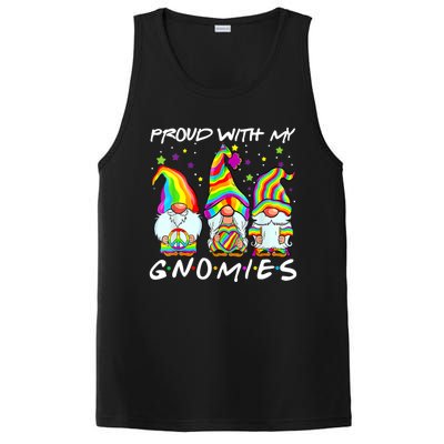 Proud With My Gnomies Lgbt Q Gnomes Gay Bi Sexual Pride Ally Funny Gift PosiCharge Competitor Tank