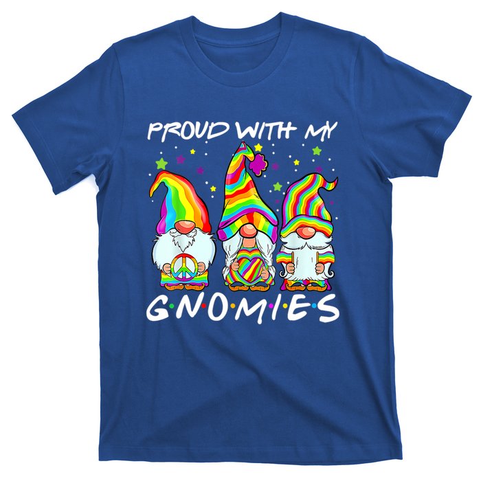 Proud With My Gnomies Lgbt Q Gnomes Gay Bi Sexual Pride Ally Funny Gift T-Shirt