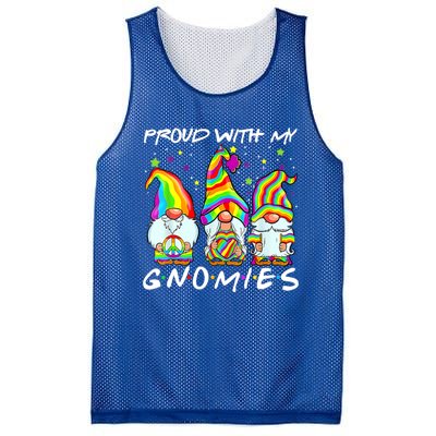 Proud With My Gnomies Lgbt Q Gnomes Gay Bi Sexual Pride Ally Funny Gift Mesh Reversible Basketball Jersey Tank