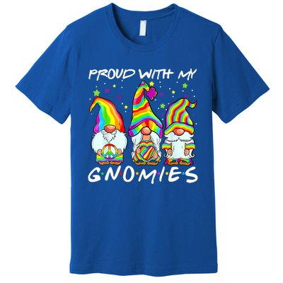 Proud With My Gnomies Lgbt Q Gnomes Gay Bi Sexual Pride Ally Funny Gift Premium T-Shirt