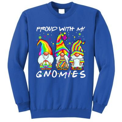 Proud With My Gnomies Lgbt Q Gnomes Gay Bi Sexual Pride Ally Funny Gift Tall Sweatshirt