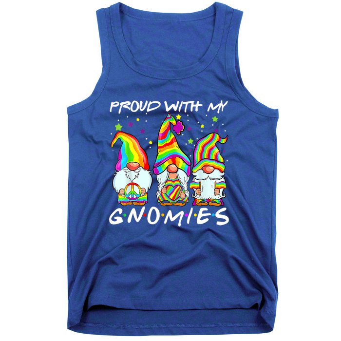 Proud With My Gnomies Lgbt Q Gnomes Gay Bi Sexual Pride Ally Funny Gift Tank Top