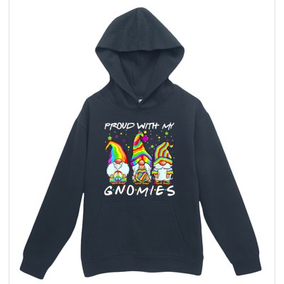 Proud With My Gnomies Lgbt Q Gnomes Gay Bi Sexual Pride Ally Funny Gift Urban Pullover Hoodie