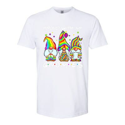 Proud With My Gnomies Lgbt Q Gnomes Gay Bi Sexual Pride Ally Funny Gift Softstyle® CVC T-Shirt