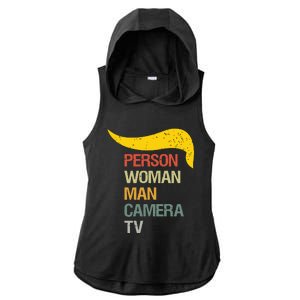 Person Woman Man Camera TV Ladies PosiCharge Tri-Blend Wicking Draft Hoodie Tank