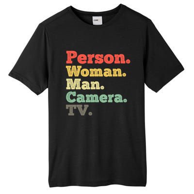 Person Woman Man Camera TV Retro Vintage Tall Fusion ChromaSoft Performance T-Shirt