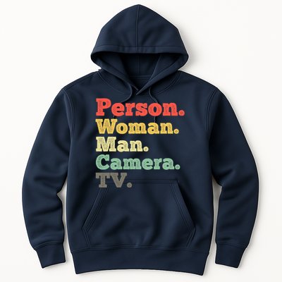 Person Woman Man Camera TV Retro Vintage Hoodie