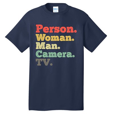 Person Woman Man Camera TV Retro Vintage Tall T-Shirt