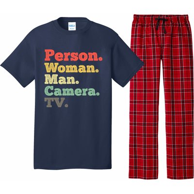 Person Woman Man Camera TV Retro Vintage Pajama Set