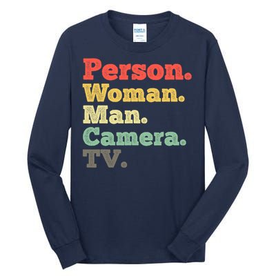 Person Woman Man Camera TV Retro Vintage Tall Long Sleeve T-Shirt