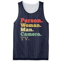 Person Woman Man Camera TV Retro Vintage Mesh Reversible Basketball Jersey Tank