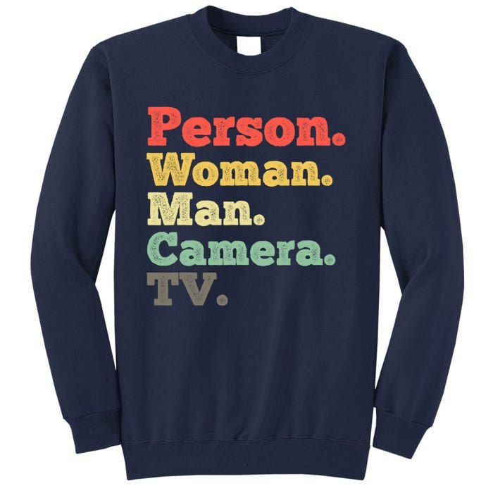 Person Woman Man Camera TV Retro Vintage Tall Sweatshirt