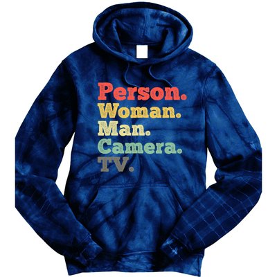 Person Woman Man Camera TV Retro Vintage Tie Dye Hoodie