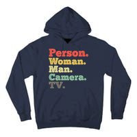 Person Woman Man Camera TV Retro Vintage Tall Hoodie