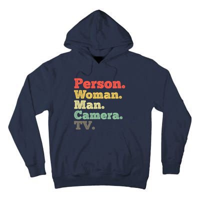 Person Woman Man Camera TV Retro Vintage Tall Hoodie