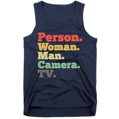 Person Woman Man Camera TV Retro Vintage Tank Top