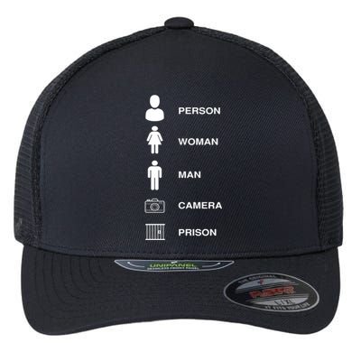 Person, Woman, Man, Camera, PRISON Design Flexfit Unipanel Trucker Cap