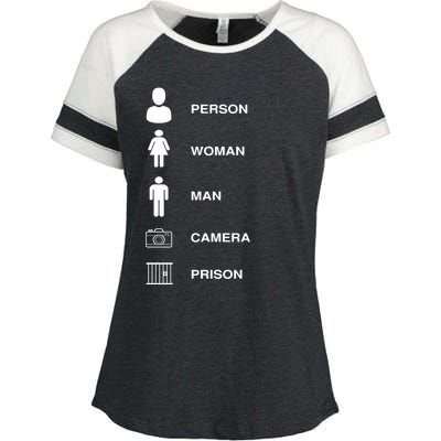 Person, Woman, Man, Camera, PRISON Design Enza Ladies Jersey Colorblock Tee