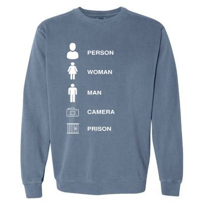 Person, Woman, Man, Camera, PRISON Design Garment-Dyed Sweatshirt