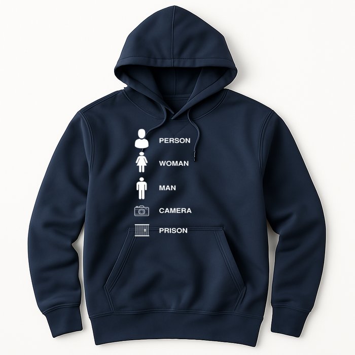 Person, Woman, Man, Camera, PRISON Design Hoodie