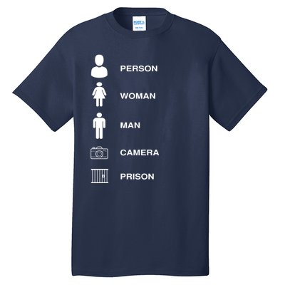 Person, Woman, Man, Camera, PRISON Design Tall T-Shirt