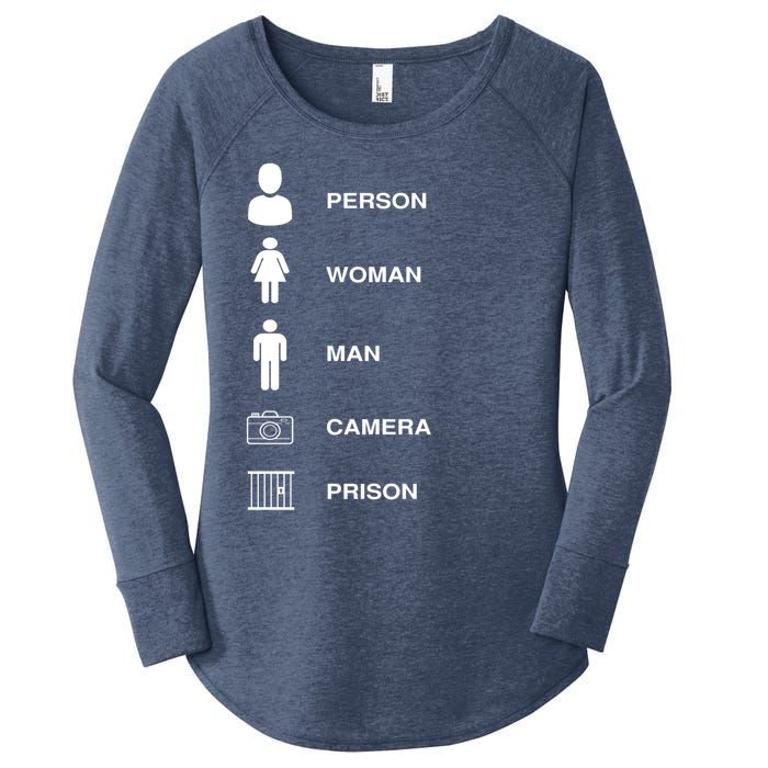 Person, Woman, Man, Camera, PRISON Design Women's Perfect Tri Tunic Long Sleeve Shirt