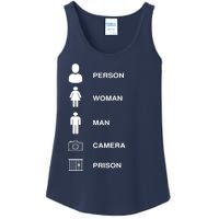 Person, Woman, Man, Camera, PRISON Design Ladies Essential Tank