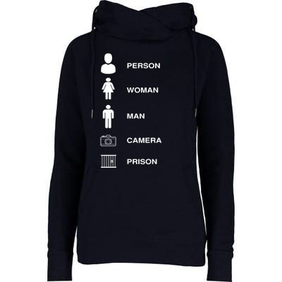 Person, Woman, Man, Camera, PRISON Design Womens Funnel Neck Pullover Hood