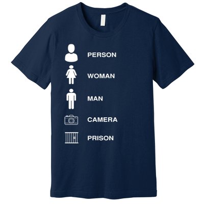 Person, Woman, Man, Camera, PRISON Design Premium T-Shirt