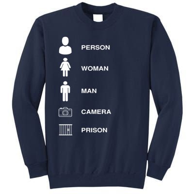 Person, Woman, Man, Camera, PRISON Design Tall Sweatshirt