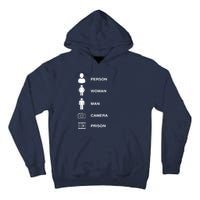 Person, Woman, Man, Camera, PRISON Design Tall Hoodie