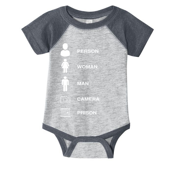 Person, Woman, Man, Camera, PRISON Design Infant Baby Jersey Bodysuit