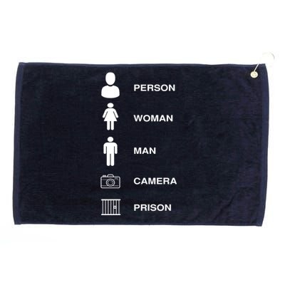 Person, Woman, Man, Camera, PRISON Design Grommeted Golf Towel