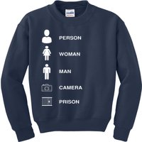 Person, Woman, Man, Camera, PRISON Design Kids Sweatshirt