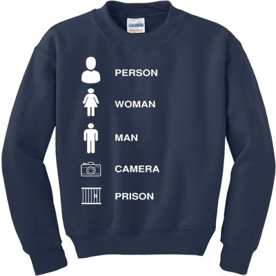 Person, Woman, Man, Camera, PRISON Design Kids Sweatshirt