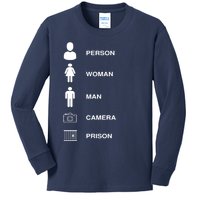 Person, Woman, Man, Camera, PRISON Design Kids Long Sleeve Shirt