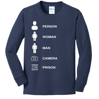 Person, Woman, Man, Camera, PRISON Design Kids Long Sleeve Shirt